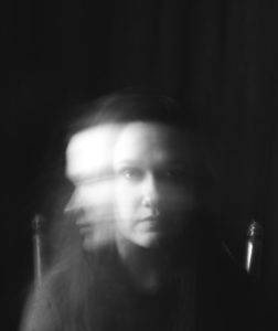 double exposure of a woman